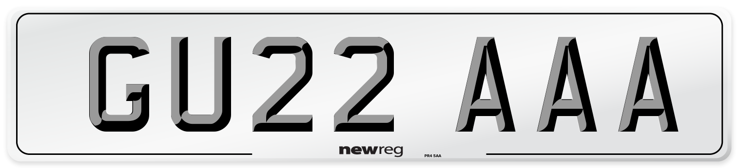 GU22 AAA Number Plate from New Reg